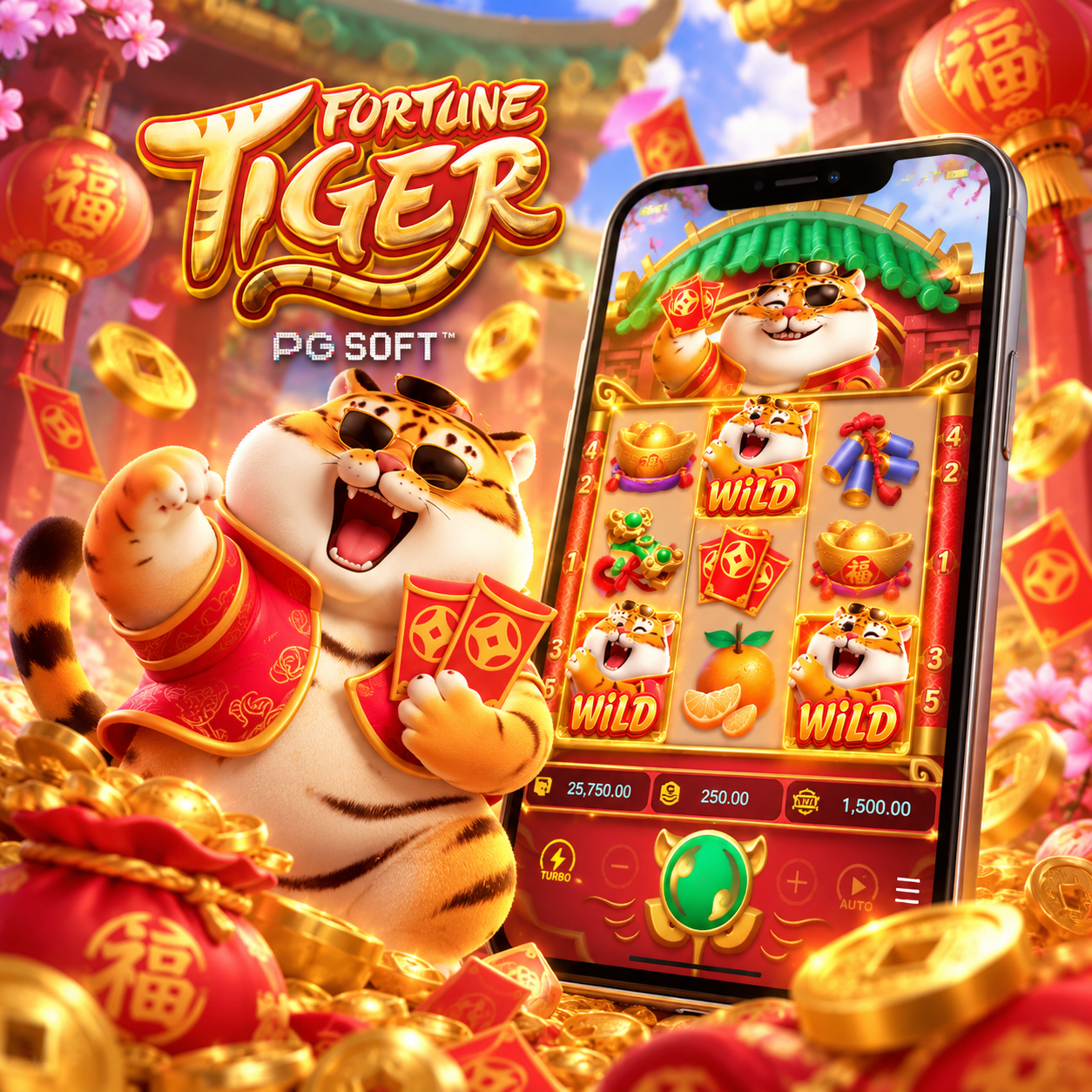 Fortune Tiger gameplay and interface